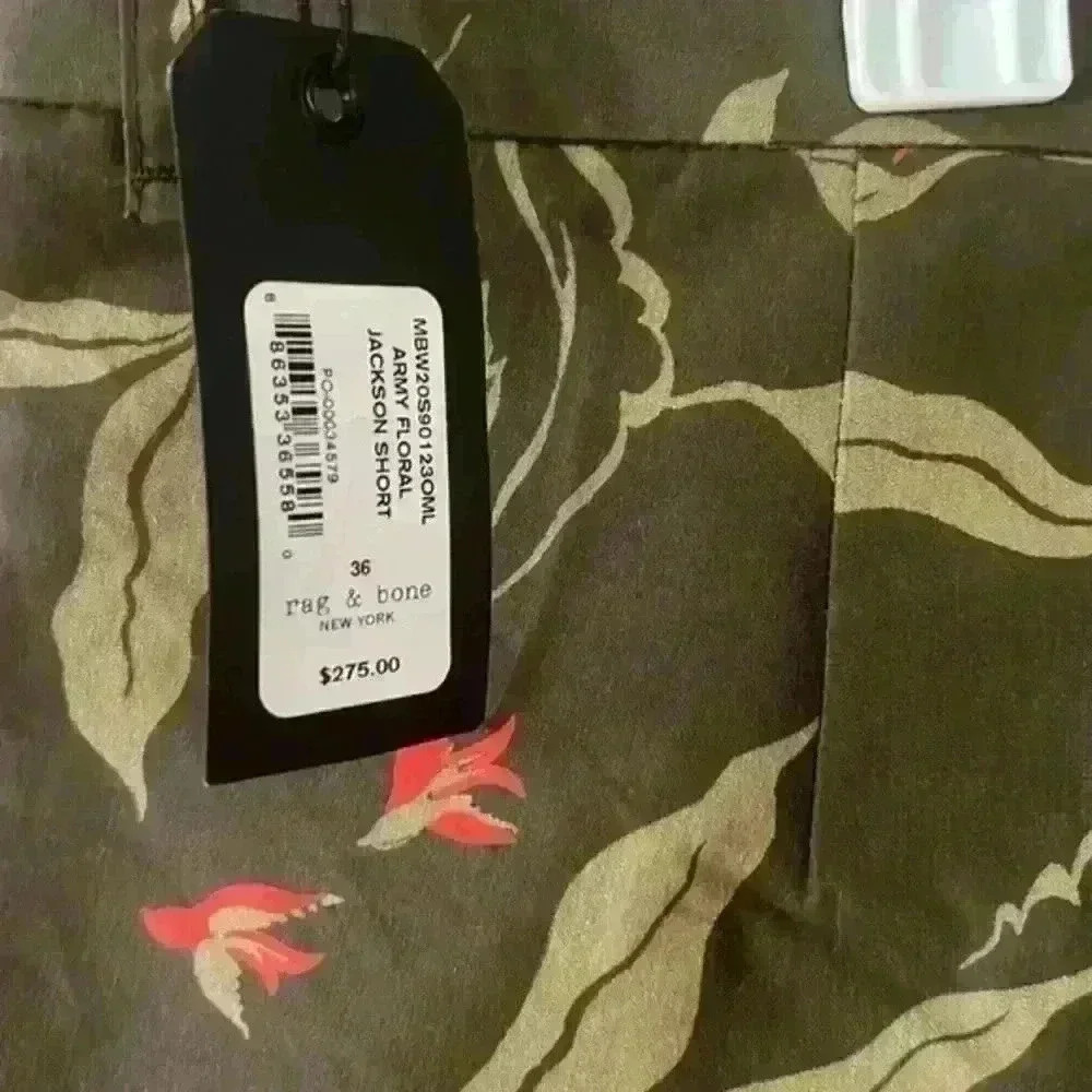 RAG & BONE JACKSON SHORT ARMY FLORAL size 36 - Picture 4 of 4